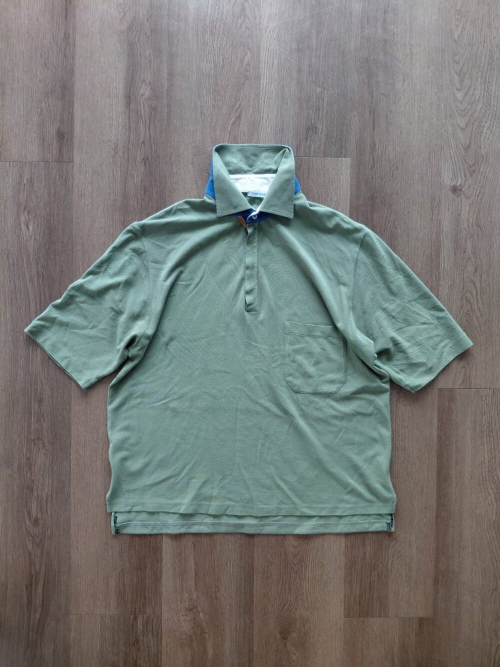 Frank Namani Designer Polo | Men's IT 50 / US Medium | Green, White & Blue